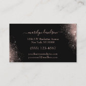 Glam Roos Gold Glitter Folie Design Professay Visitekaartje (Achterkant)