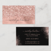 Glam Roos Gold Glitter Folie Design Professay Visitekaartje (Voorkant / Achterkant)