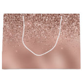 Glam Roos Gold Glitter Groot Cadeauzakje (Voorkant)