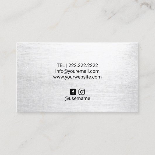 Glam Roos Gold Glitter Hair Stylist Beauty Salon Visitekaartje (Achterkant)