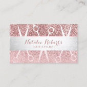 Glam Roos Gold Glitter Hair Stylist Beauty Salon Visitekaartje (Voorkant)