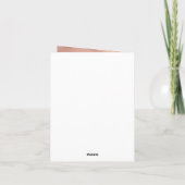 Glam Roos Gold Glitter Hartelijk dank Kaart (Achterkant)