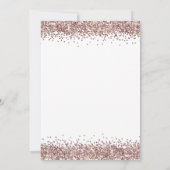 Glam Roos Gold Glitter-kerstfeest Kaart (Achterkant)