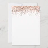 Glam Roos Gold Glitter-kerstfeest White Kaart (Achterkant)