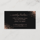 Glam Roos Gold Glitter Lashes Makeup Artist Salon Visitekaartje (Achterkant)