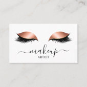 Glam Roos Gold Glitter Lashes Makeup Artist Salon Visitekaartje (Voorkant)