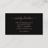 Glam Roos Gold Glitter Lashes Makeup Artist Salon Visitekaartje (Achterkant)