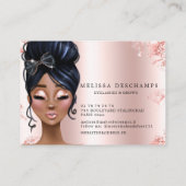 Glam Roos Gold Glitter Lashes Salon Aftercare Visitekaartje (Achterkant)