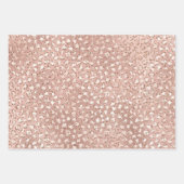 Glam Roos Gold Glitter Leopard Inpakpapier Vel (Voorkant 2)