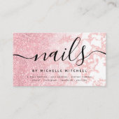 Glam Roos Gold Glitter Marble Nails Black  Visitekaartje (Voorkant)