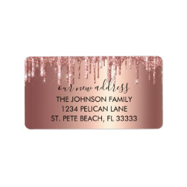 Glam Roos Gold Glitter Nieuw Home Retouradres Etiket