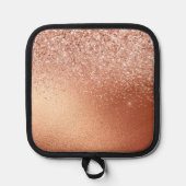 Glam Roos Gold Glitter Pannenlap (Voorkant)