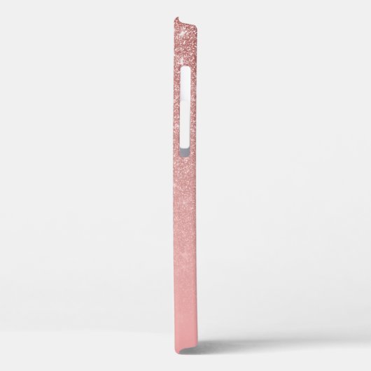 Glam Roos Gold Glitter Roze gradiënt Case-Mate iPhone Case (Achterkant / Links)