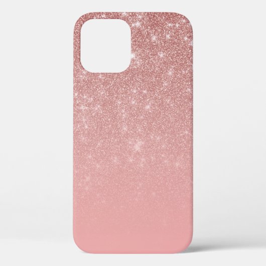Glam Roos Gold Glitter Roze gradiënt Case-Mate iPhone Case (Achterkant)