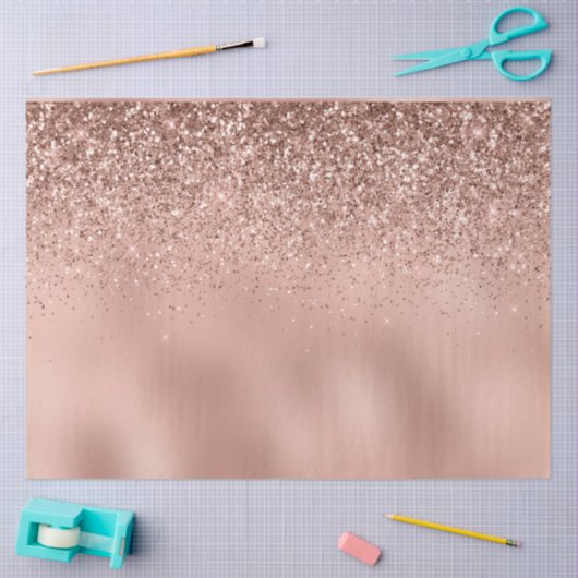 Glam Roos Gold Glitter Tissuepapier (Craft)