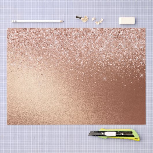 Glam Roos Gold Glitter Tissuepapier (Craft)