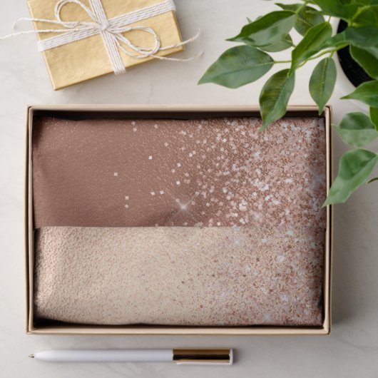 Glam Roos Gold Glitter Tissuepapier (Geschenk)