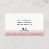 Glam Roos Gold Lashes Makeup Artist Eyelash Salon Visitekaartje (Achterkant)