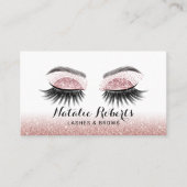 Glam Roos Gold Lashes Makeup Artist Eyelash Salon Visitekaartje (Voorkant)