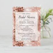 Glam Roos Gold Leopard Vrijgezellenfeest Kaart (Staand voorkant)