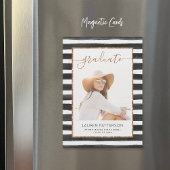 Glam Roos Gold Magnetic Afstuderen kondiging Magnetische Uitnodiging