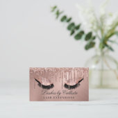 Glam Roos Gold Metallic Glitter Drift Lashes Eyes Visitekaartje (Staand voorkant)