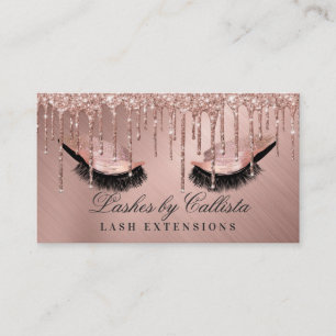 Glam Roos Gold Metallic Glitter Drift Lashes Eyes Visitekaartje