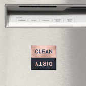 Glam Roos Gold Navy Clean Dirty Dishwasmachine Magneet (Insitu (Vaatwasser))