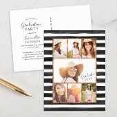 Glam Roos Gold Photo Collage Afstuderen Uitnodigin Uitnodiging Briefkaart