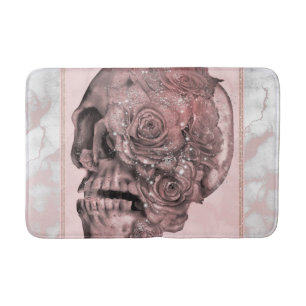 Glam Roos Gold Pink Skull Marmer Badmat