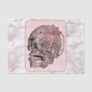 Glam Roos Gold Pink Skull Marmer Tissuepapier