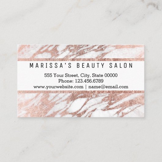 Glam Roos Gold White Marble Loyalty Dispatch (Achterkant)