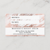 Glam Roos Gold White Marble Reference Card Aanbevelingskaartje (Achterkant)