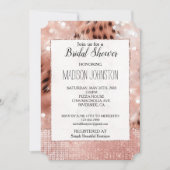 Glam Roos Goud Blush Roze Cheetah Kaart (Voorkant)