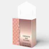 Glam Roos Goud Geript Glitter Metallic Bedankdoosjes (Geopend)