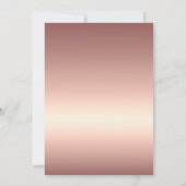 Glam Roos Goud Geript Glitter Metallic Bruiloft Kaart (Achterkant)