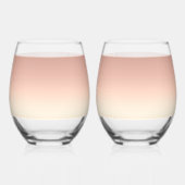 Glam Roos Goud Geript Glitter Metallic Bruiloft Wijnglas Zonder Voet (Achterkant)