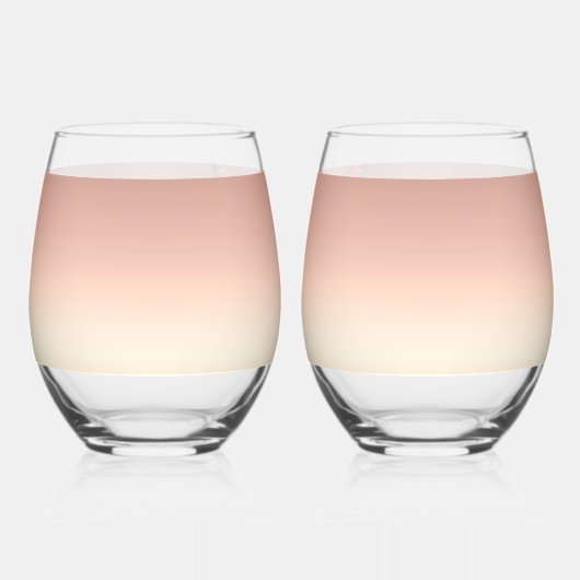 Glam Roos Goud Geript Glitter Metallic Bruiloft Wijnglas Zonder Voet (Achterkant)