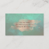 Glam Roos Goud Koper Folie Groen Persoonlijk Styli Visitekaartje (Achterkant)