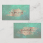 Glam Roos Goud Koper Folie Groen Persoonlijk Styli Visitekaartje (Voorkant / Achterkant)