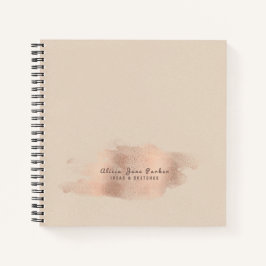 Glam Roos Goud Koper Folie | Schetsen & ideeën Notitieboek