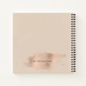 Glam Roos Goud Koper Folie | Schetsen & ideeën Notitieboek (Achterkant)