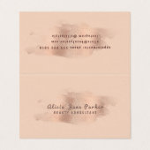 Glam Roos Goud Koper Folie | schoonheidsspecialist Visitekaartje (Buitenkant ongevouwen)