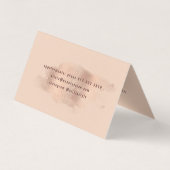 Glam Roos Goud Koper Folie | schoonheidsspecialist Visitekaartje (Achterkant)