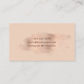 Glam Roos Goud Koper Folie | schoonheidsspecialist Visitekaartje (Achterkant)