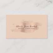 Glam Roos Goud Koper Folie | schoonheidsspecialist Visitekaartje (Voorkant)