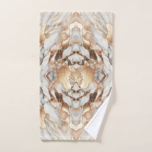 Glam Roos Goud Luxe Trendy Marmer Bad Handdoek (Handdoek)