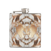 Glam Roos Goud Luxe Trendy Marmer Heupfles (Voorkant)