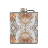 Glam Roos Goud Luxe Trendy Marmeren Vlinder Heupfles (Achterkant)