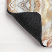 Glam Roos Goud Luxe Trendy Marmeren Vlinder Muismat (Hoek)